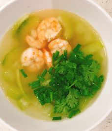 canh bí đao nấu tôm