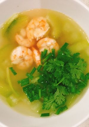Hình của món Canh bí đao nấu tôm.