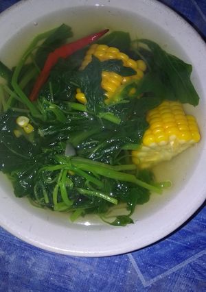 Foto resep Beningan bayam + jagung manis