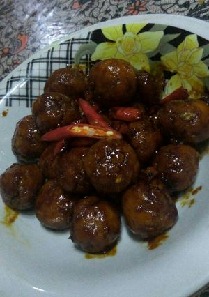 Foto resep Bola bola Tempe Pedas Manis