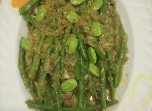 Foto resep Sambel ijo ikan selayang with baby buncis&petai