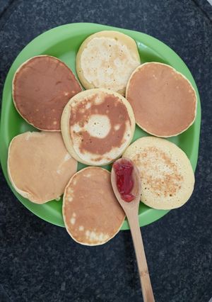 Une photo de Petits pancakes light arôme de citron
