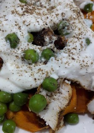 صورة لوصفة وجبة صحيه بالبطاطا الحلوه🍠