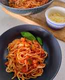 Spaghetti de la huerta ¡La mejor salsa de tomate casera!