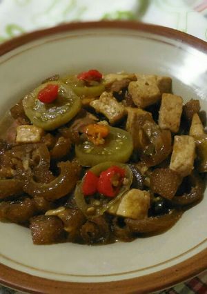 Foto resep Oseng Kenyel / Kikil Tahu Cabe Ijo