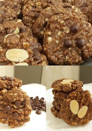 Foto resep Chocolate + Coffee Oat Cookies (Crunchy) 🍪