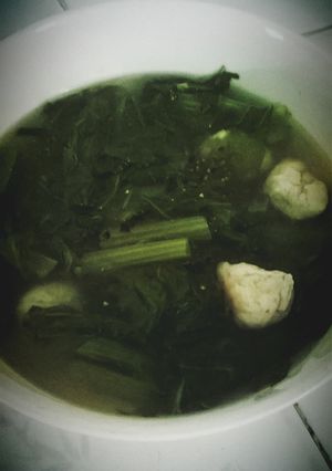 Hình của món Canh cải nấu chả cá.
