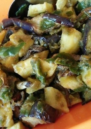 Foto resep Teri terong kentang lado hijau