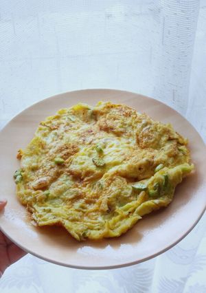 A picture of Bitter Beans and Green Chilli Omelette.