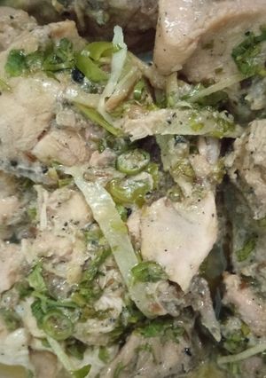 A picture of Green Chicken Karahi.