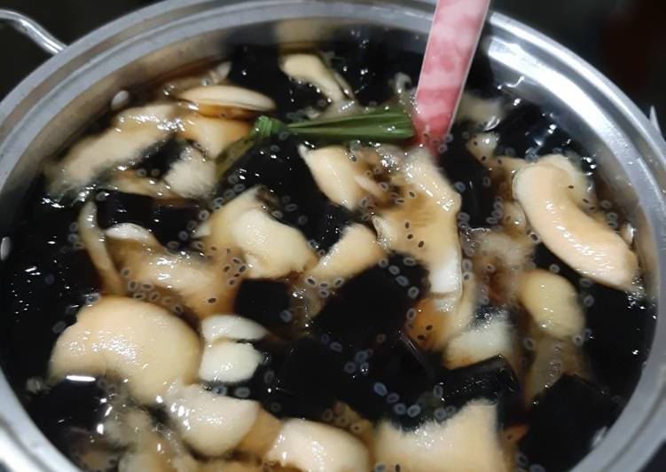 Resep: LezatEs blewah cincau