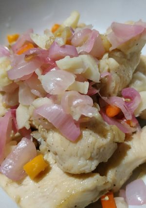 Foto resep Ayam sambal matah (no minyak)