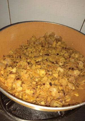 A picture of Leftover Roti / Chatpati Choora.