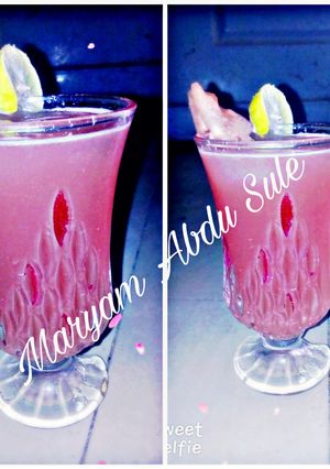 A picture of Homemade Watermelon Lemonade.