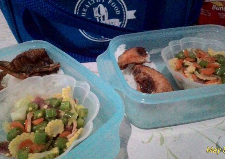 Resep Bekel of the day (ikan pari goreng + sayur tumis kering), Sempurna