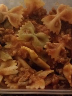 Una foto de Pasta con carne picada