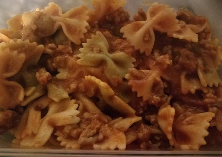 Pasta con carne picada