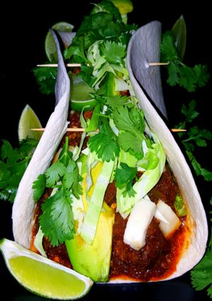 A picture of Mike's Fat Assed Spicy Pork Beer Tacos.