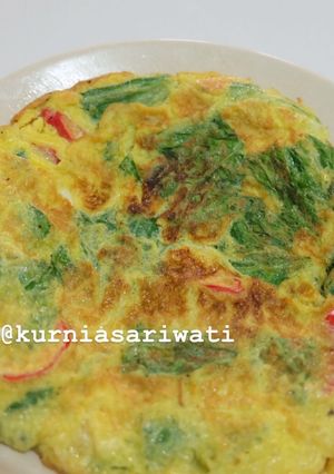 Foto resep Telur Dadar Sawi Cabe Merah
