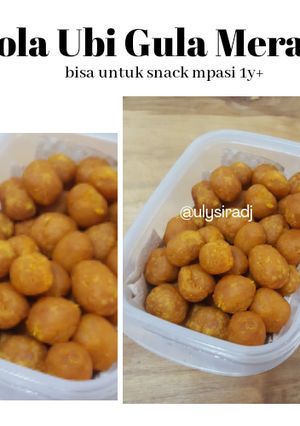 Foto resep Bola ubi gula merah, snack mpasi 1y+