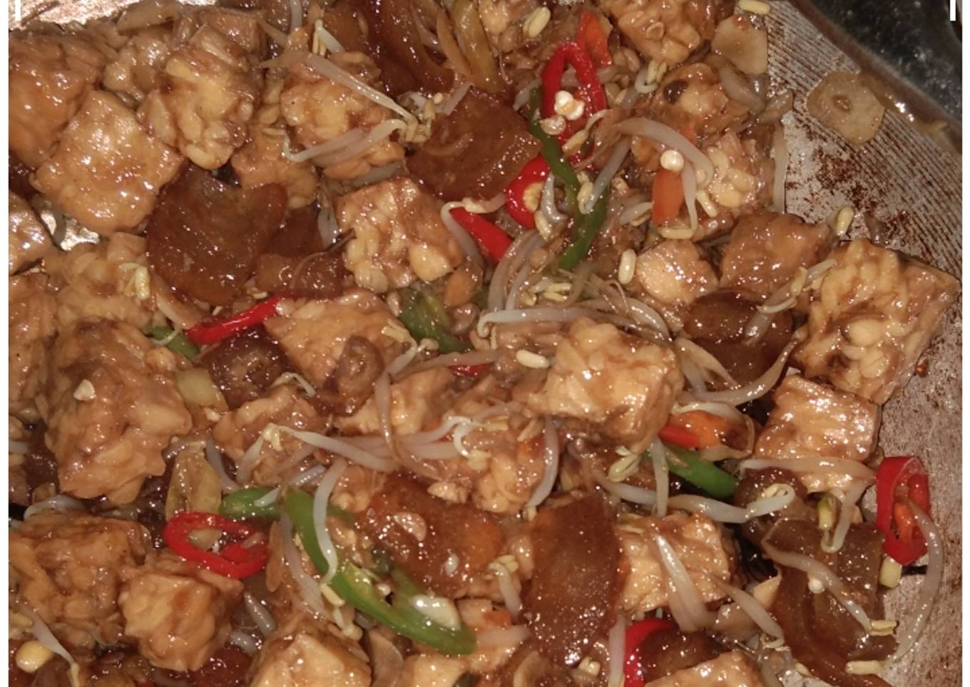 Oseng oseng tempe kikil toge