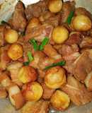 Thịt rim trứng cút