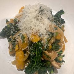 A picture of Mushroom and calvolo nero gnocchi.