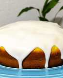 Torta de naranja 🍊 en licuadora con glasé de limón 🍋sin horno