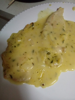 A picture of Chicken Fillets in Cheese Sauce.