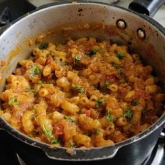 Hyderabadi spicy pasta A picture of Hyderabadi spicy pasta.