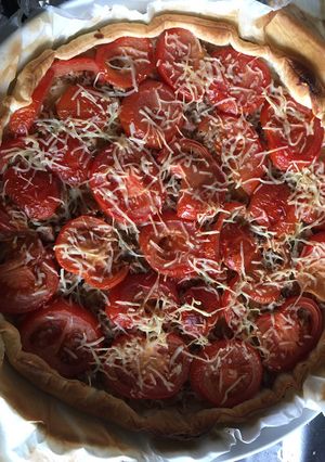 Une photo de Tarte thon tomate moutarde