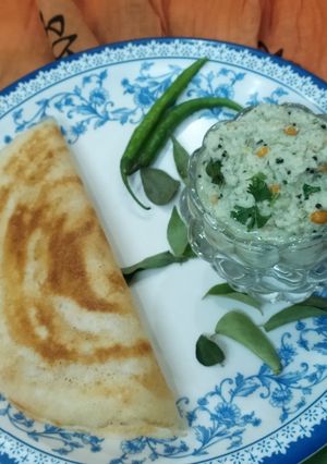 A picture of Dry coconut dosa chutney.