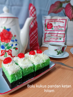 Foto resep Bolu kukus pandan ketan hitam