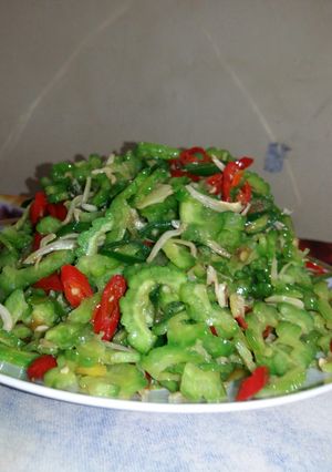 Foto resep Tumis pare campur teri