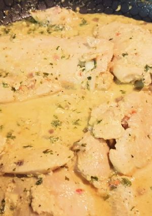 Una foto de Pechugas de pollo al curry