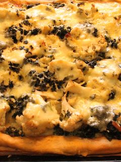 Una foto de Pastel de repollo y coliflor, a la marchanta