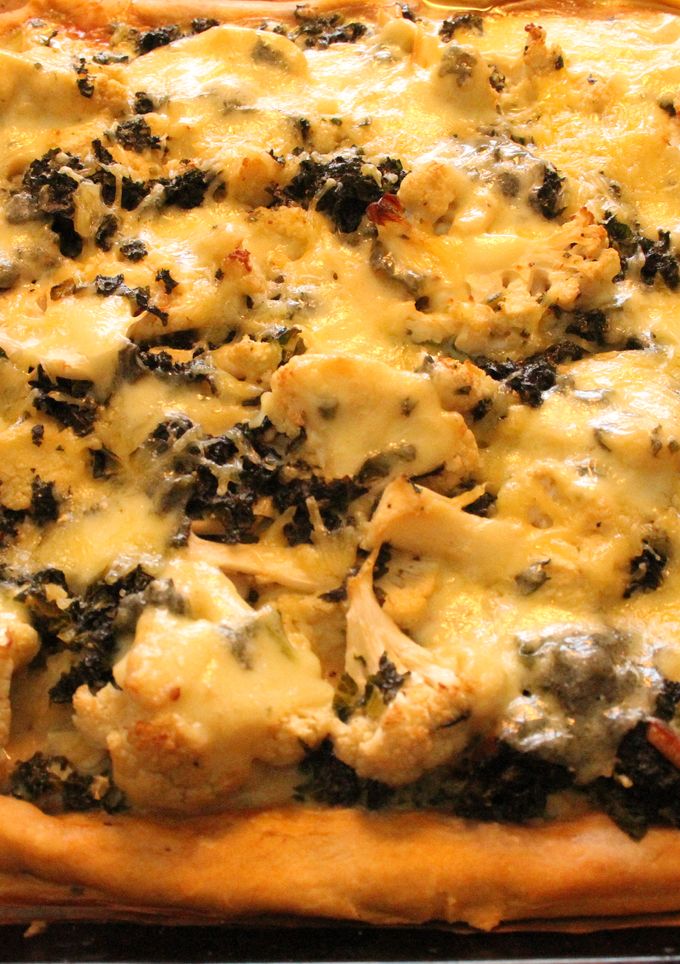 Una foto de Pastel de repollo y coliflor, a la marchanta