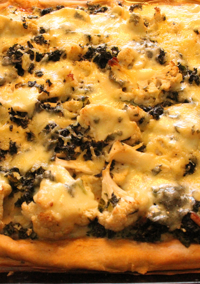 Una foto de Pastel de repollo y coliflor, a la marchanta