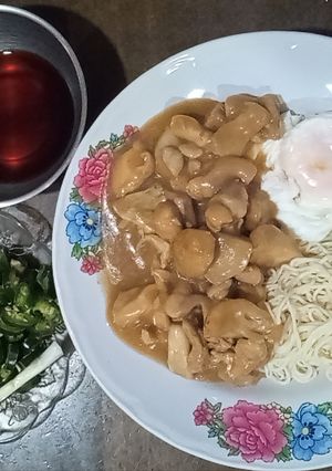 รูปของ บะหมี่โอ๊ตหน้าไก่ไข่ดาวน้ำคีโต