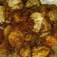 Udang telur putih saos tomat pedas