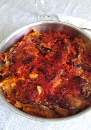 Foto di Pasta della suocera o Pasta al forno con melanzane