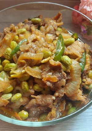 Foto resep Cah Daging Sapi Edamame