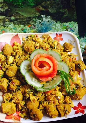 A picture of Egg Paneer soya bhurji.