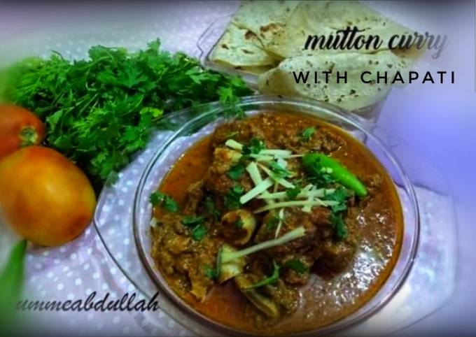 Mutton curry with chapati
