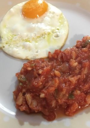 Foto principal de Migas de bacalao con tomate