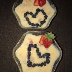 A picture of Hearty Custard #myvalentinerecipe.