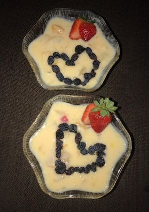 A picture of Hearty Custard #myvalentinerecipe.