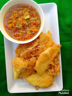 A picture of Fried yam with egg.