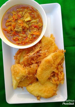 A picture of Fried yam with egg.