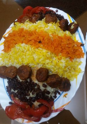 عکسی از دستور چلو و گوشت قلقلی